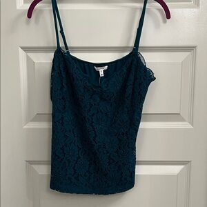 Maurices Teal Lace Camisole